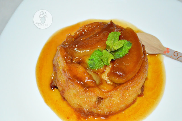 flan de manzana