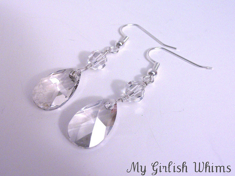 DIY Wire Wrapped Teardrop Earrings - My Girlish Whims