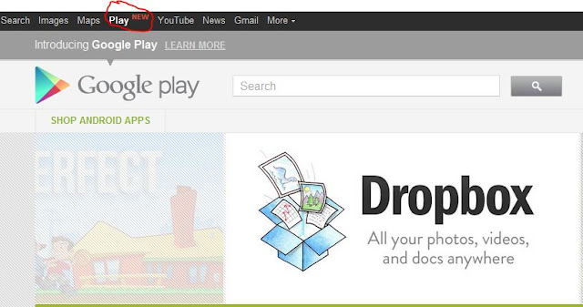 google play made its space on google toolbar