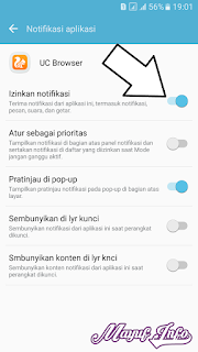 Cara Menonaktifkan/Menghilangkan Notifikasi Pemberitahuan Di UC Browser