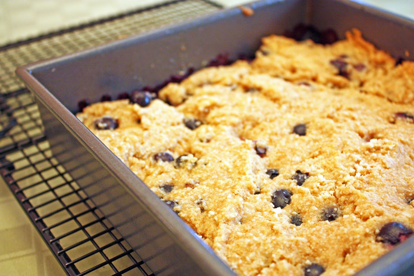 lemon blueberry crisp with almond cookie topping (gluten-free and vegan)