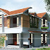 2460 square feet Sloped roof Kerala villa