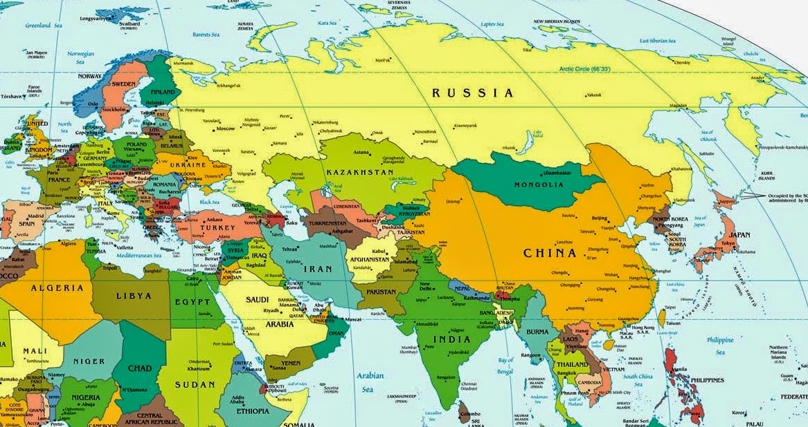 Printable Eurasia Map - Printable Blank World