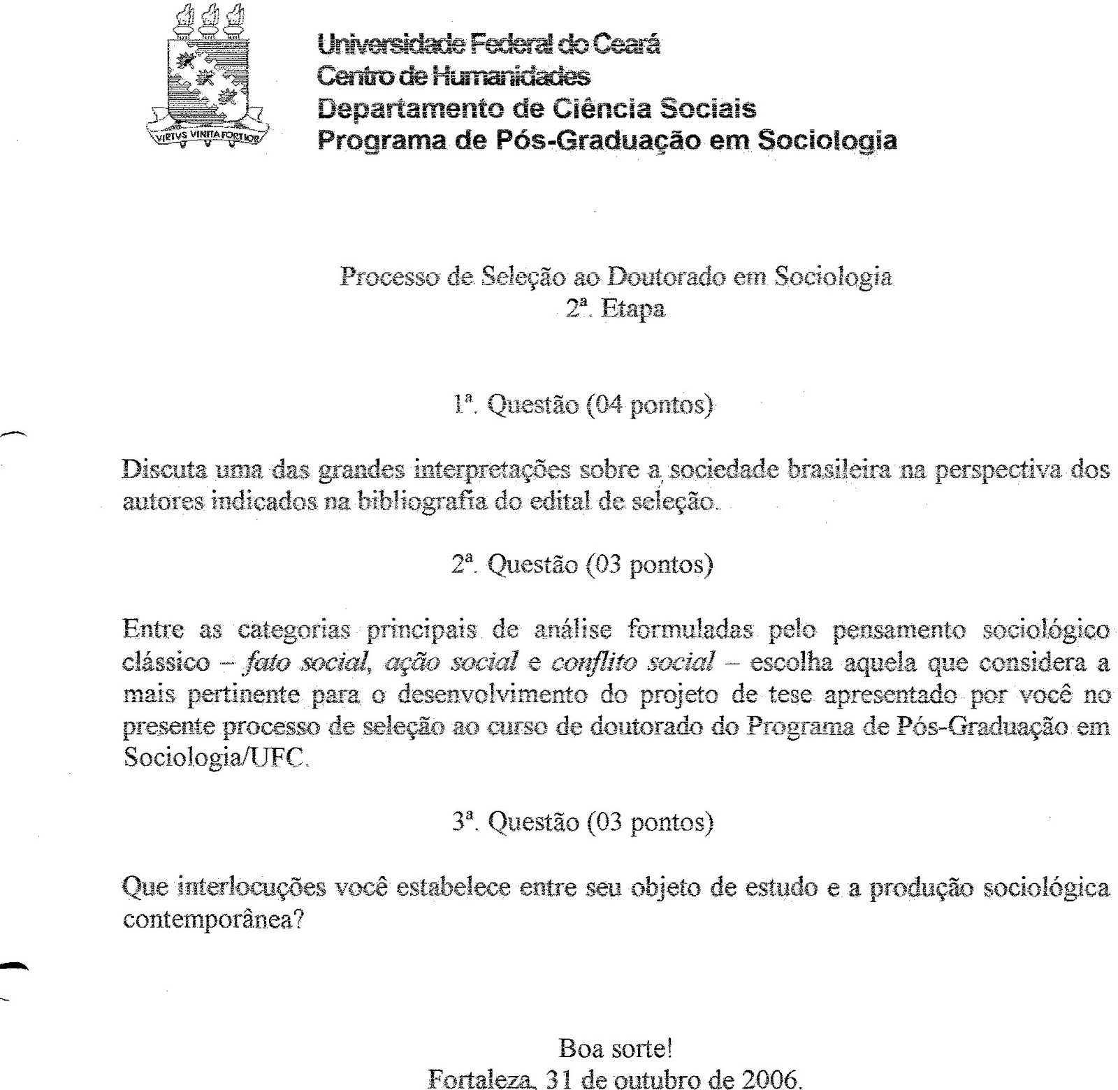 Exemplo De Prova Escrita De Mestrado Em Educação
