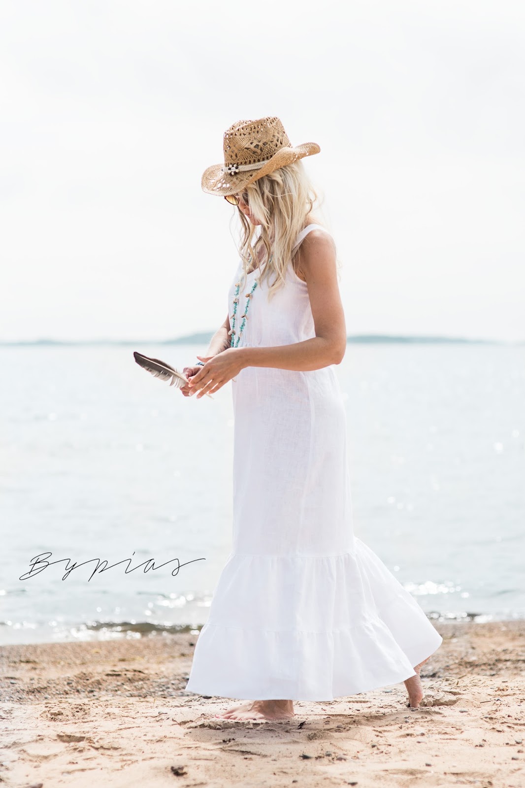 WHITE LINEN DRESS | BYPIAS