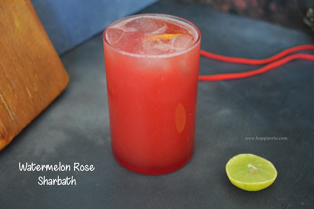 Watermelon Rose Sharbath Recipe | Watermelon Rose Drink