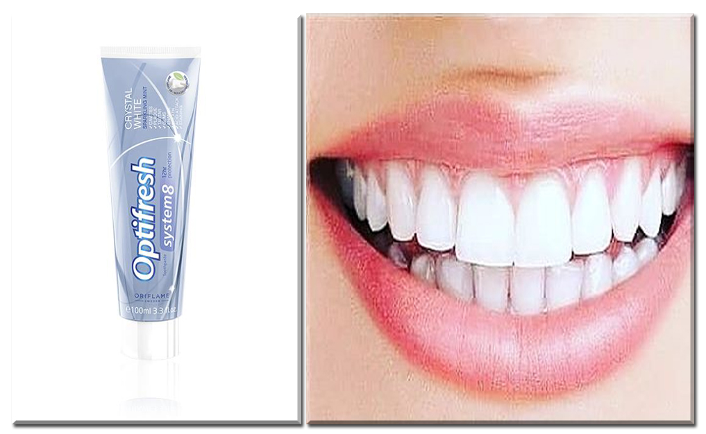 ORIFLAME Optifresh System 8 Crystal White Toothpaste Garda Remaja