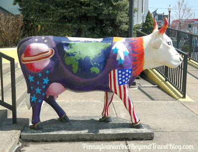 Space Cow Artistic Cow Parade Statue in Steelton Pennsylvania