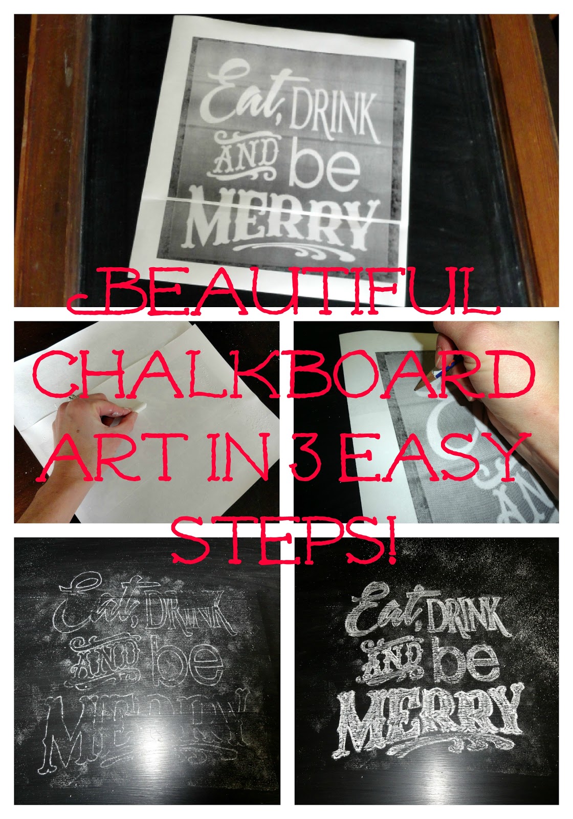 Easy chalkboard typography art tutorial