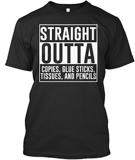 straight outta glue sticks, funny shirts for teachers, teacher tee, teacher gift