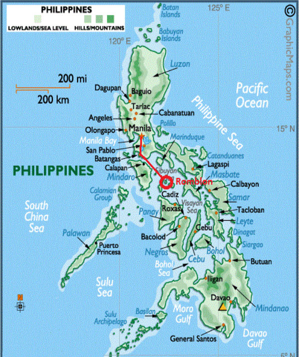 Romblon in philippine map