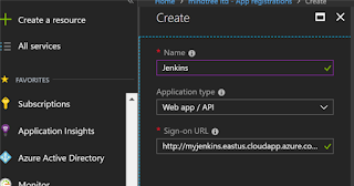 Azure AD Service Account Creation for Jenkins - Initial Settings