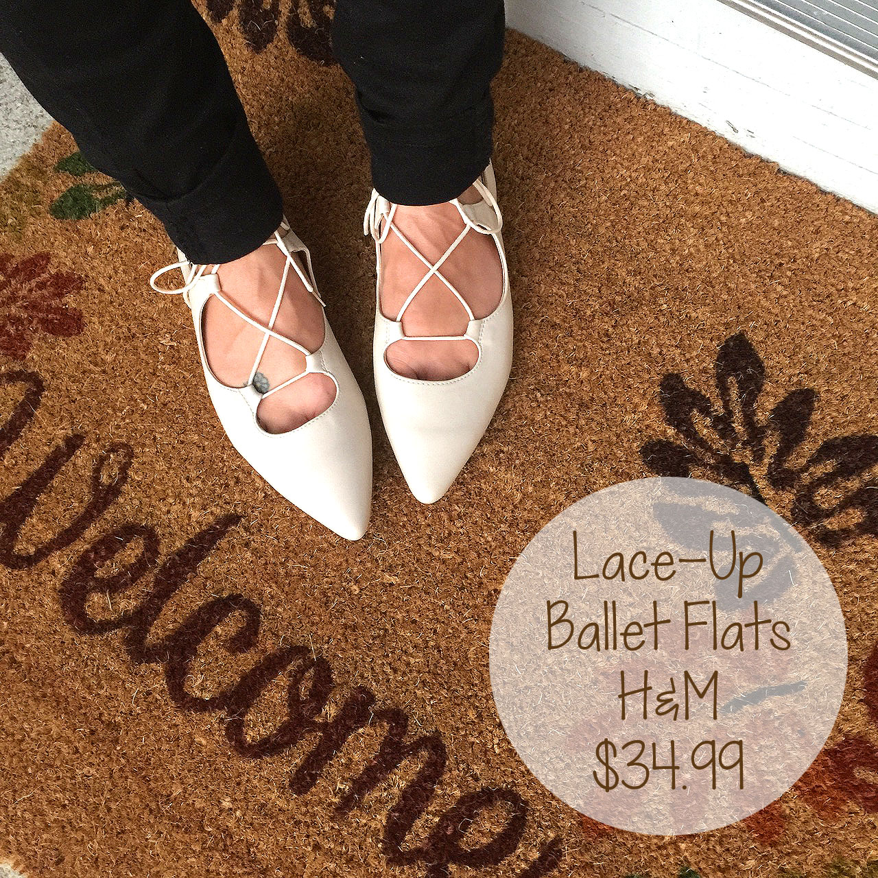 Lace up flats are perfect for all season and are available for any budget