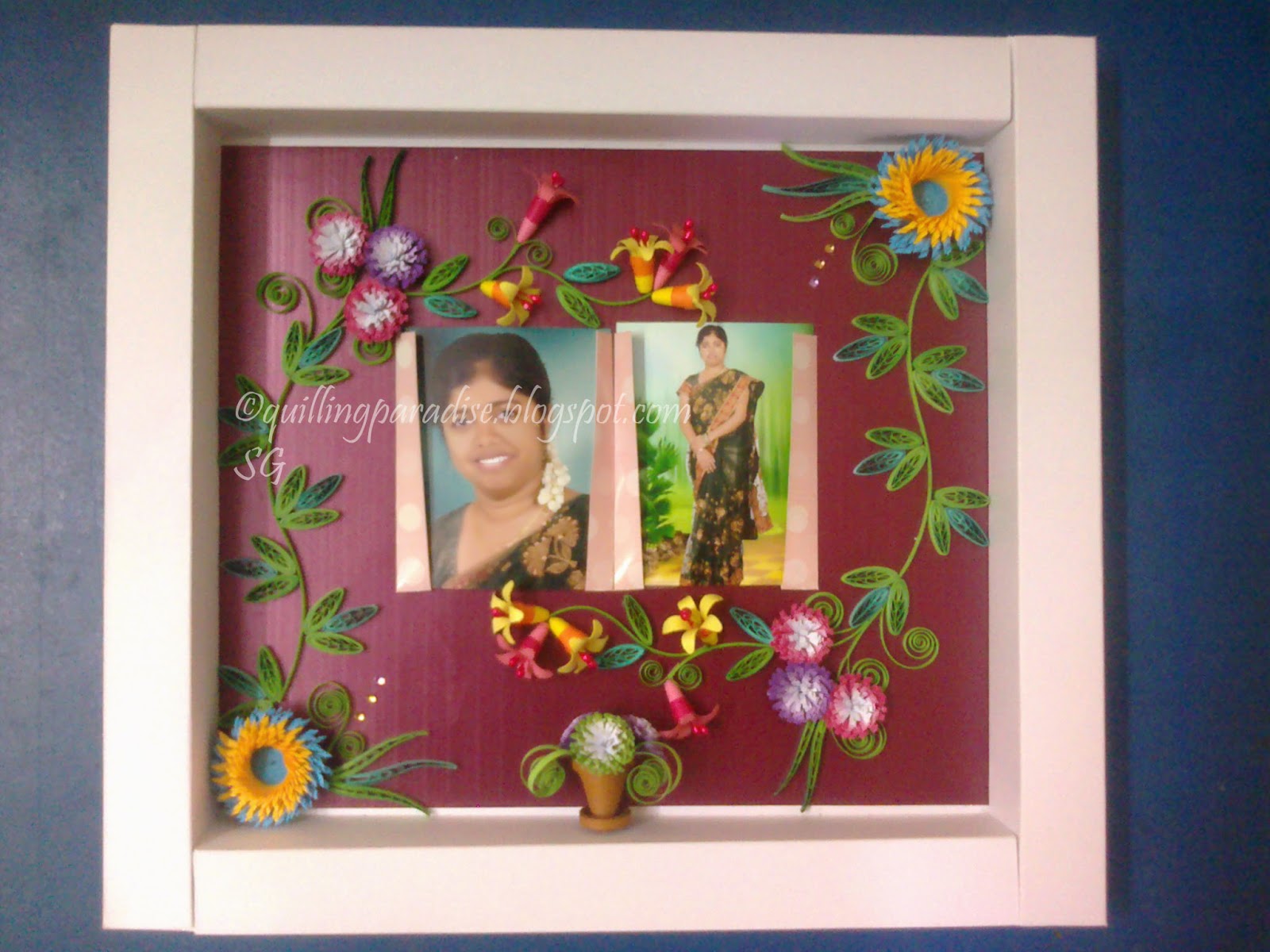 Quilling Paradise Quilled Frame Shadow Box