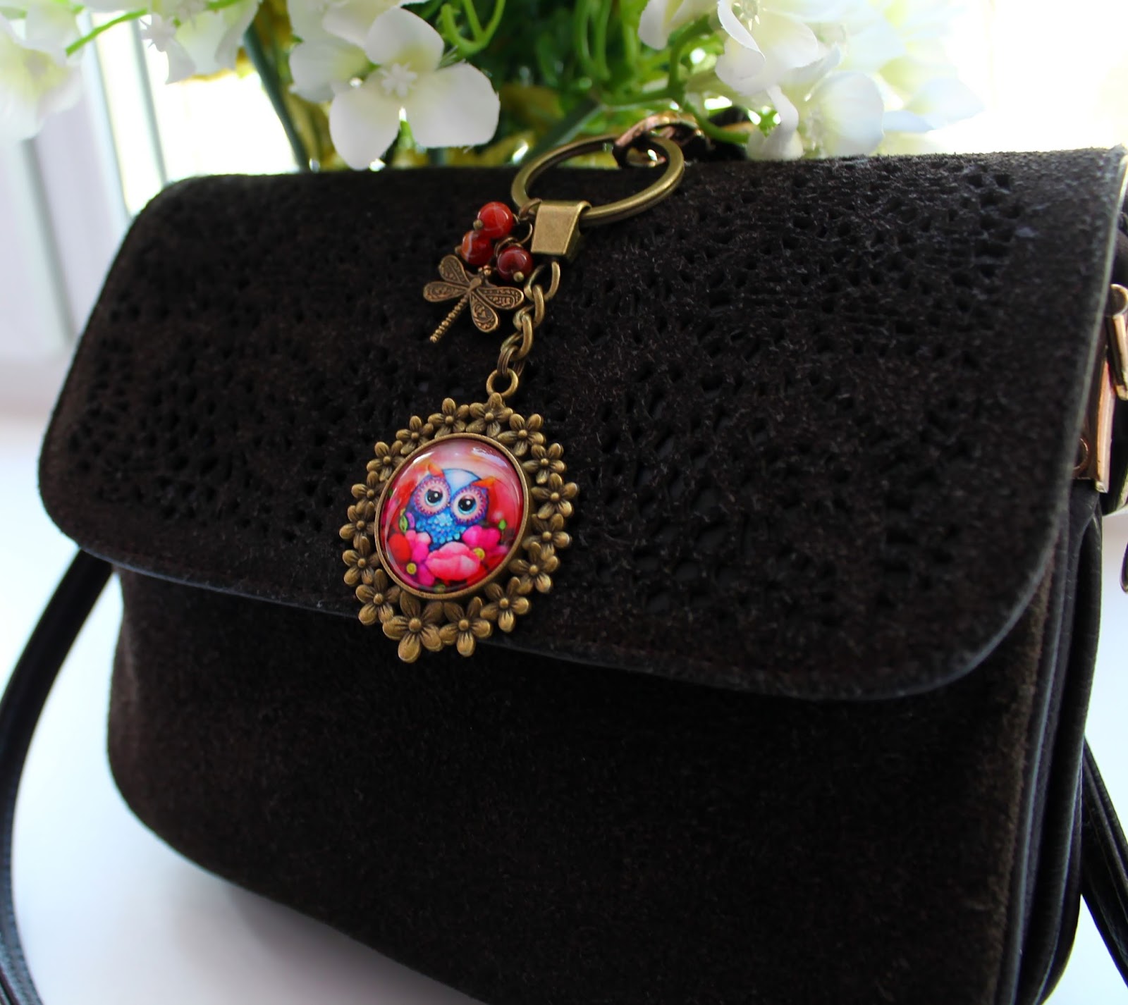 Авторская бижутерия: Брелок на сумку "Весенняя Сова"