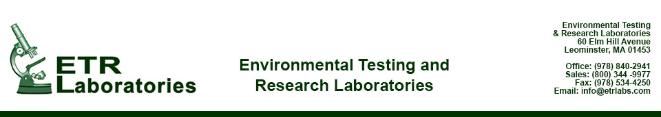 ETR Labs - Water testing, radon testing, mold testing, industrial solutions