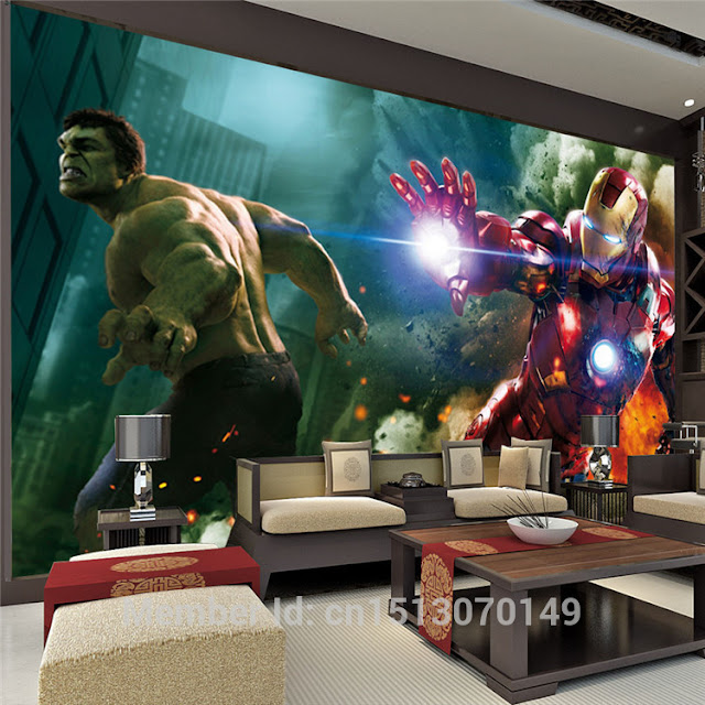 Wall Mural Wallpaper For Children D Bedroom Iron Man