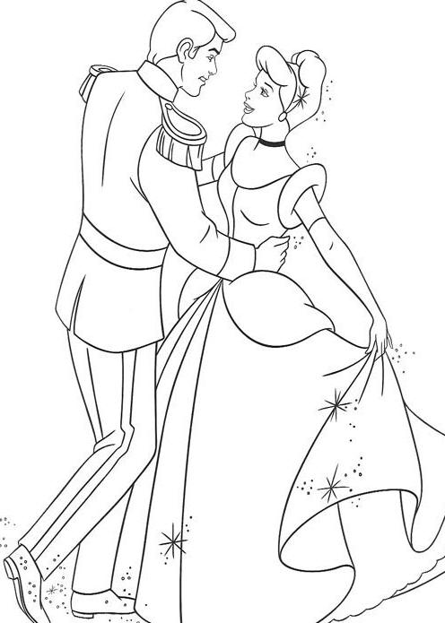 desenhos de cinderela para colorir pintar imprimir princesa