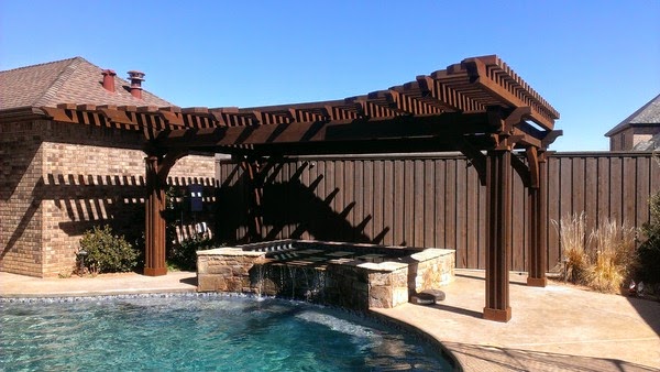 A pergola poolside design