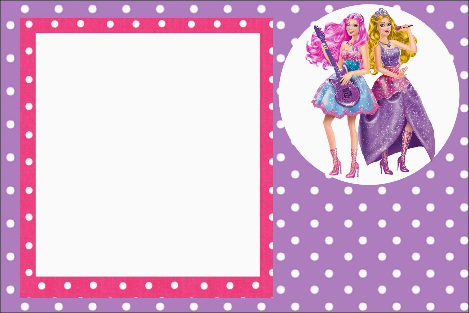 Barbie Rock Star Free Printable Invitations. Oh My Fiesta! in english