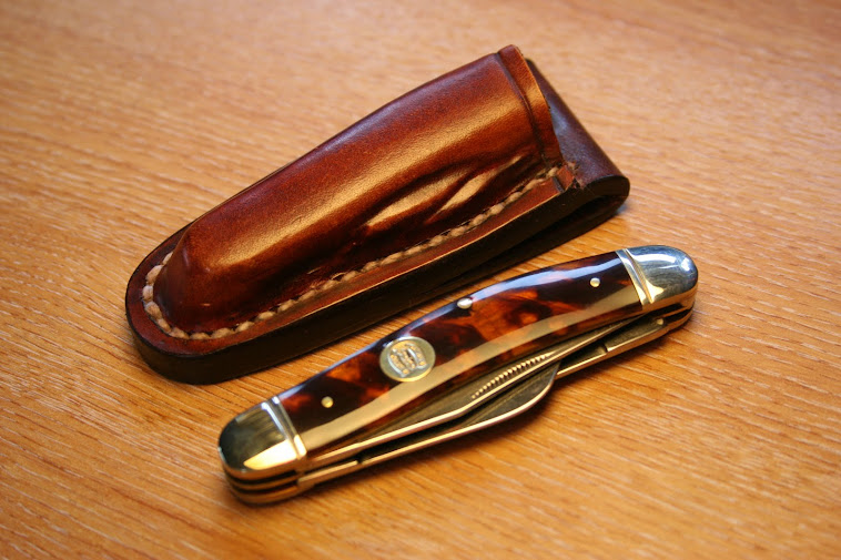 Wet mould sheath for 'Rough Rider' penknife