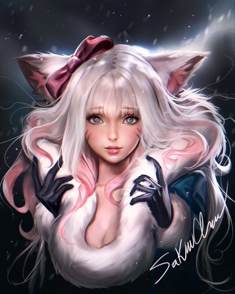 Brussels Sprouts Ms Snow Kitty By Sakimichan Ms Snow Kitty By Sakimichan