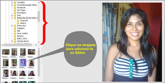 adicionar foto no editor