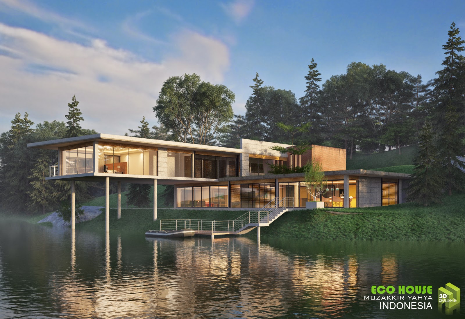 Picture of ZCube Design: Modern Minimalist ECO HOUSE - 3D Challenge - 3dsmax_Vray ...