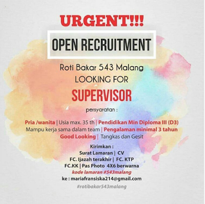 Lowongan Kerja Supervisor Roti Bakar 543 Malang - Info ...