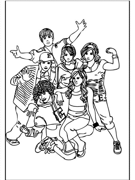 Categories High School Musical Coloring Pages title=