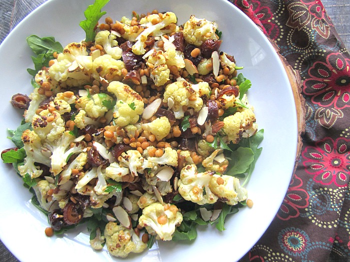 Winter Sides Cauliflower, Lentil & Date Salad
