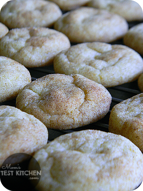 Soft baked cookies cooling on a rack