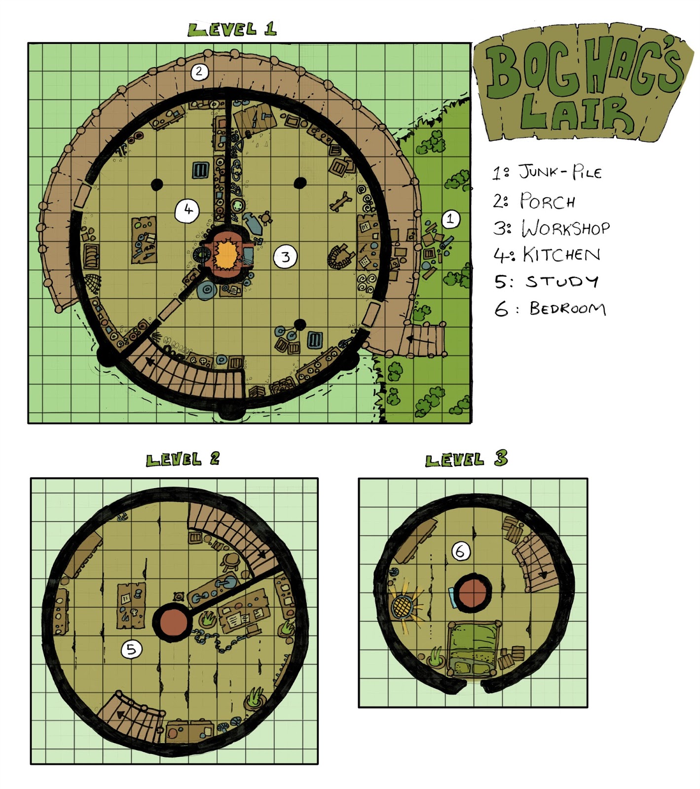 Beholder Pie Here Be Dungeons 4 Bog Hag's Lair