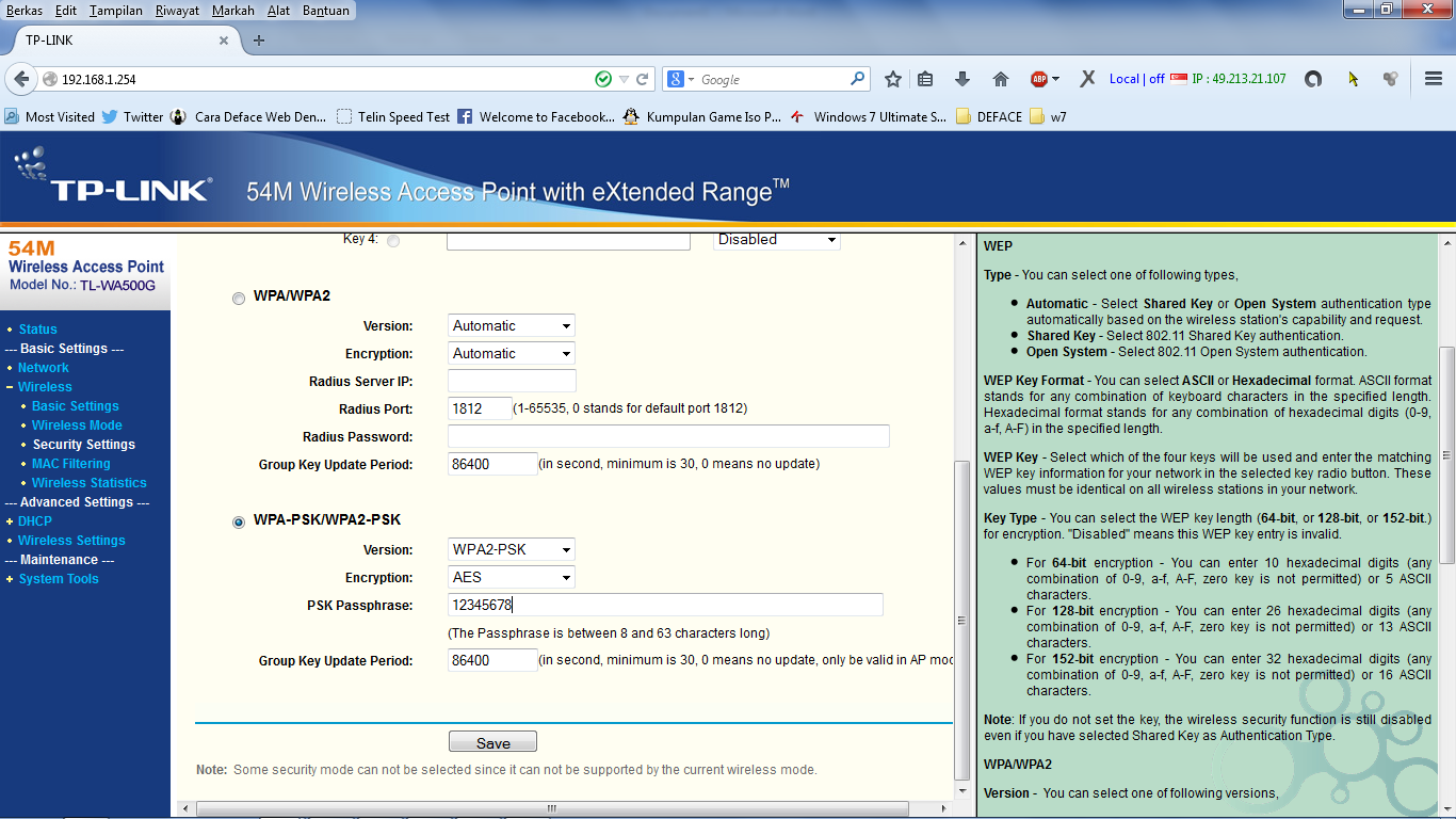 Setting Access Point TP LINK - Bring Your Own Brain