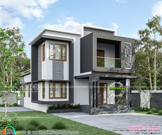 Box model contemporary house 2131 square feet