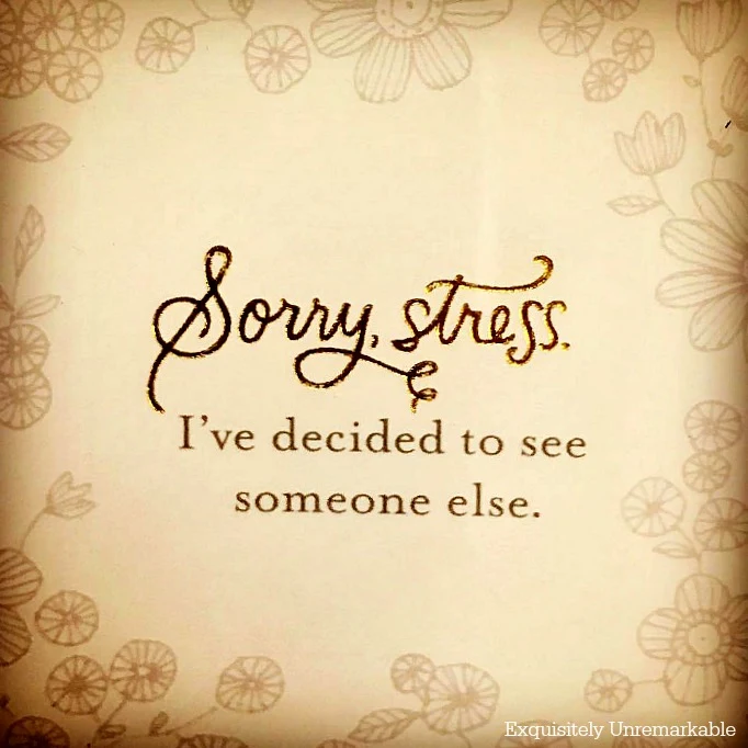 Sorry stress, I've decided to see someone else.