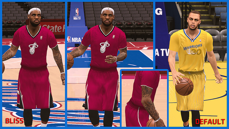 NBA 2K14 Tighter Short-Sleeve Jerseys Mod
