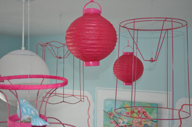 Cassandra Design: Modern Mobile of Pink Lampshades