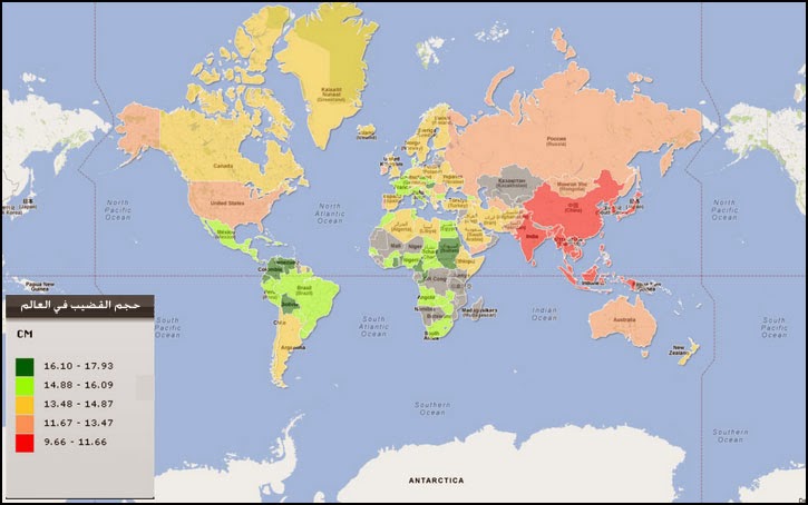 حجم القضيب بين دول العالم حجم القضيب بين دول العالم