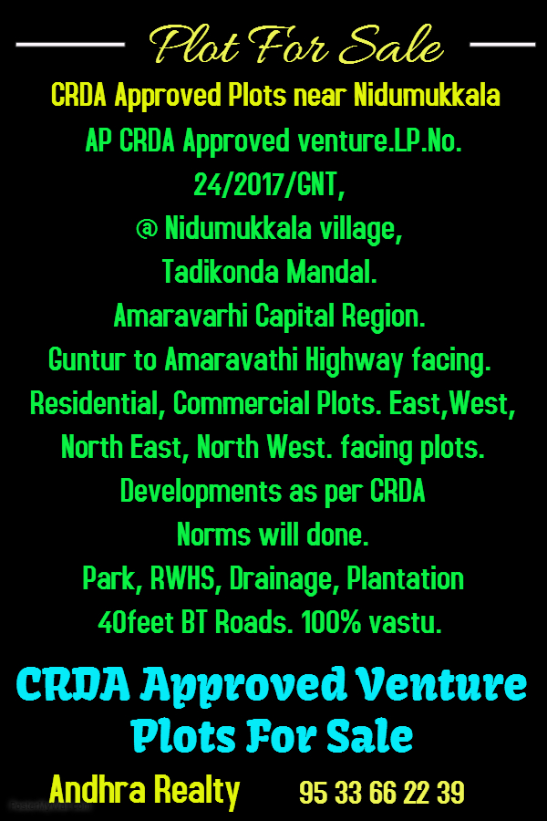 CRDA Approved Residential Plots For Sale CRDA Approved Plots For Sale in Guntur & Vijayawada