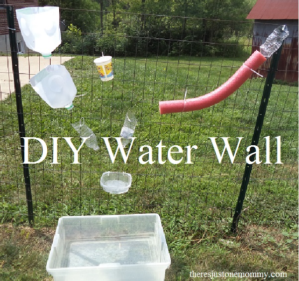 Make a Water Wall for hours of fun by There's Just One Mommy