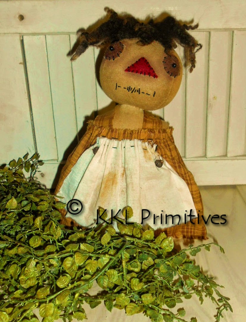KKL Primitives Selling Blog PRIMITIVE BLACK FOLKART STUMP DOLL SOLD