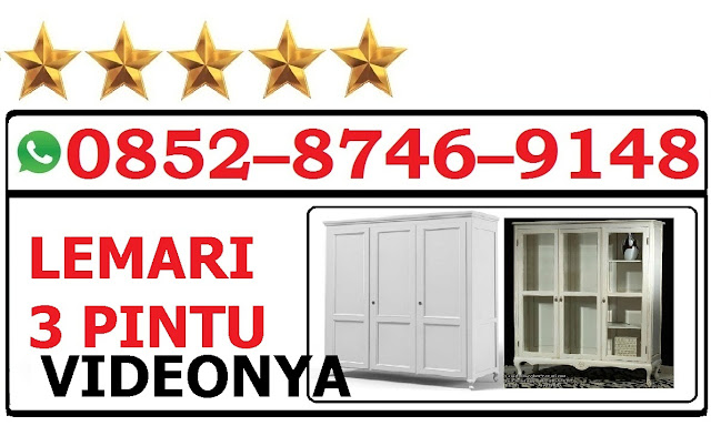 Lemari pakaian kayu jati 3 pintu Lemari pakaian kayu jati 3 pintu