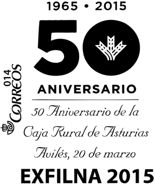 Matasellos aniversario Caja Rural de Asturias