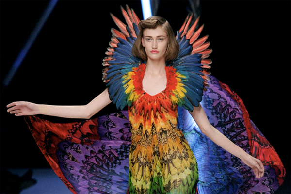 Kiwi's Angels: The Parrot Dress by Alexander McQueen