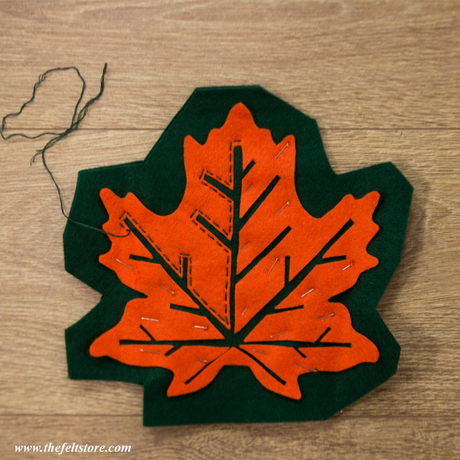 DIY Felt Trivet Maple Leaf