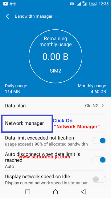 network manager on infinix infinix note 3 network manager