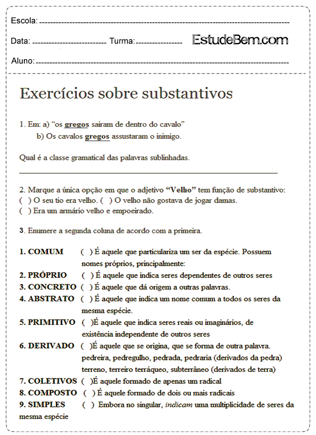 Notícias Ponto Com : Atividades de português 5° ano com gabarito, com