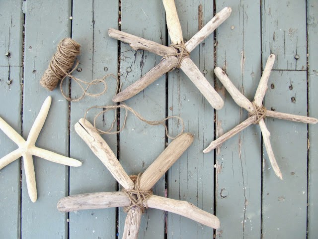 Estrellas decorativas con madera del mar4