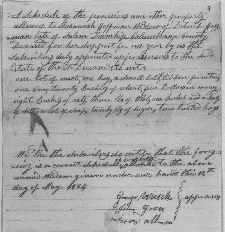 kinexxions The Estate of Dederick Hoffman Widow's Allowance